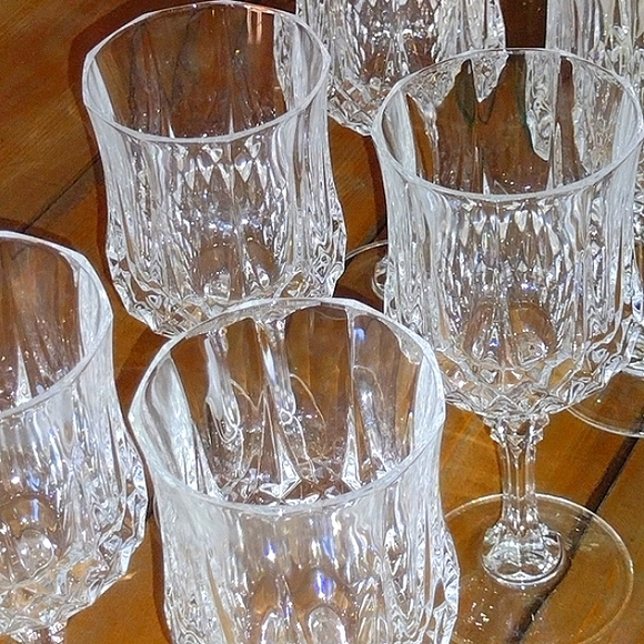 Six Exquisite Very Fine Crystal Stemware Pieces - Picture 3 of 13
